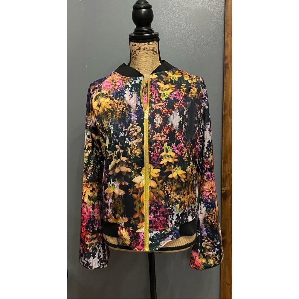 Hollie Watman Oversized Bell Sleeve Floral Jacket Sz XS